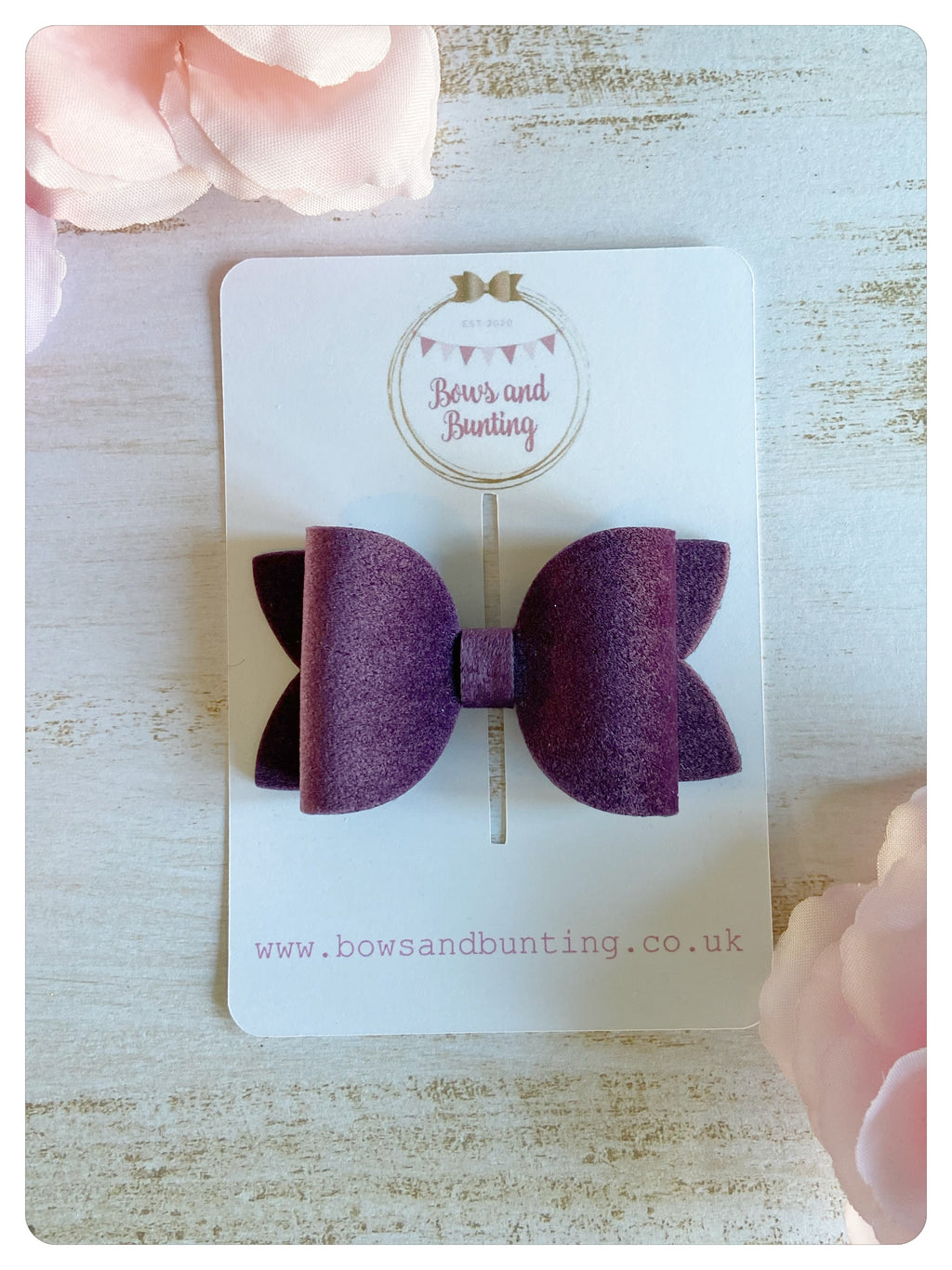 Small Purple Velvet Bow