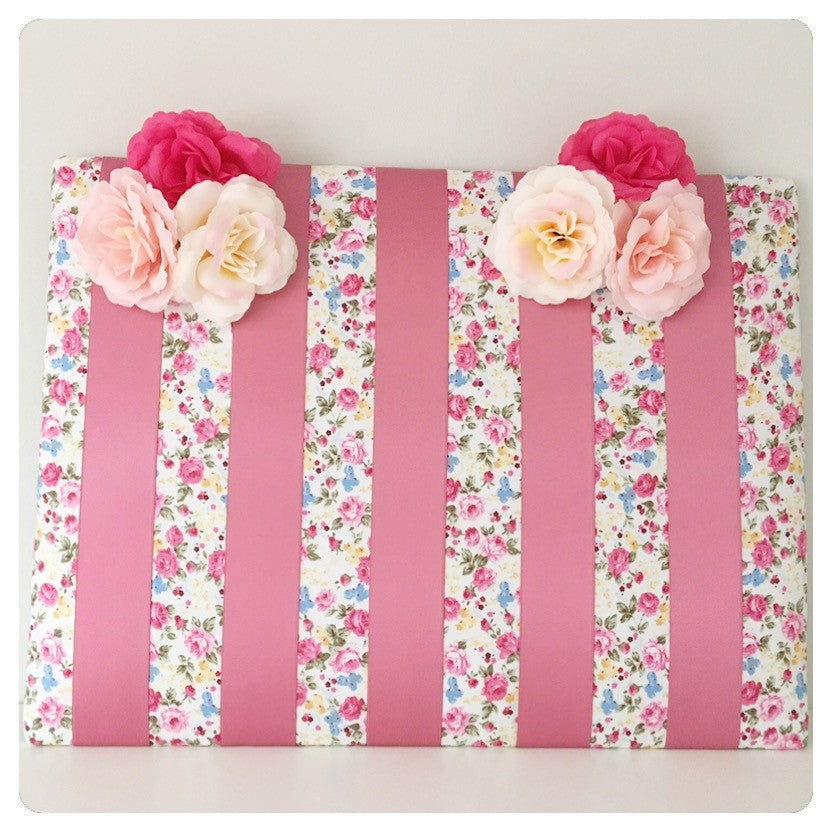 Large Pink Floral Bow board
