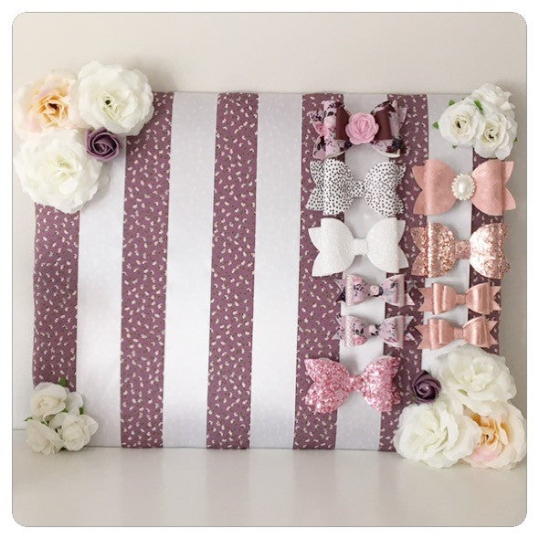 Large Purple Floral Bow board