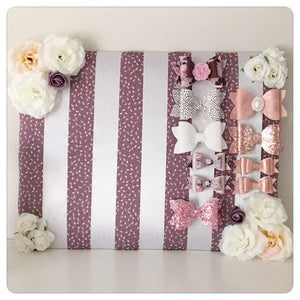 Large Purple Floral Bow board