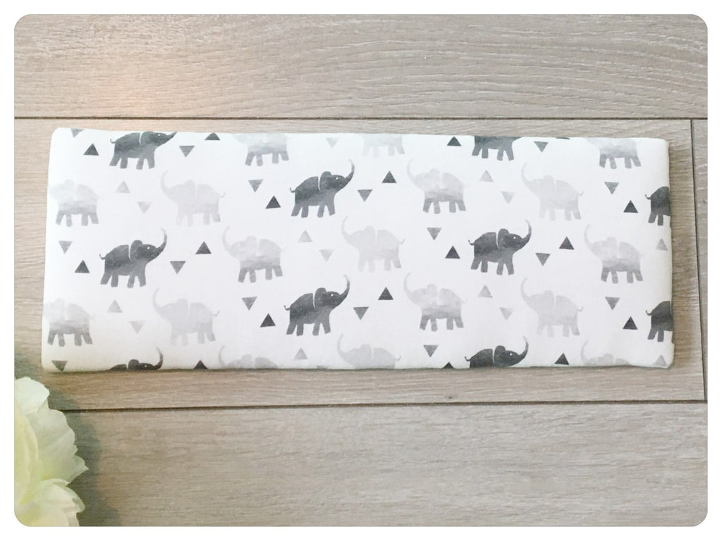 Bow Band Holder - Grey Elephant print